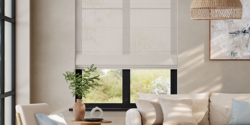 Plain & textured Roman blinds